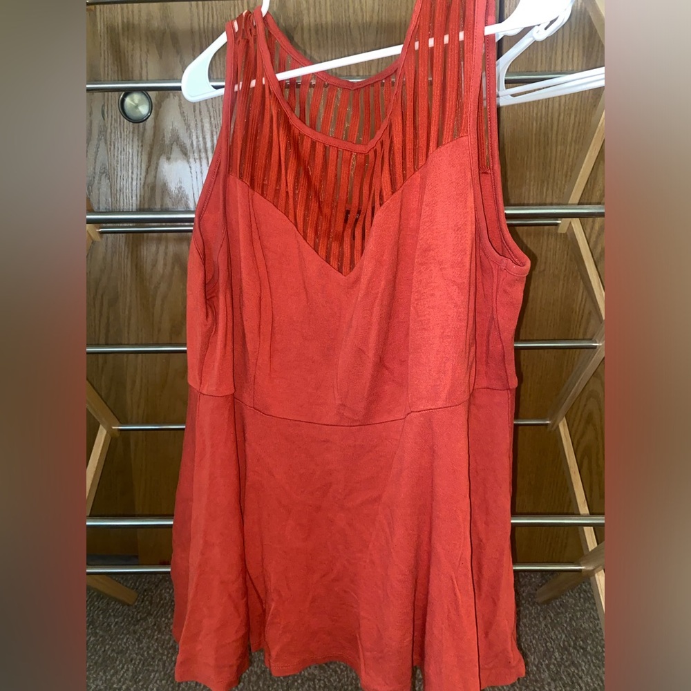 TORRID Orange Blouse with Neckline Detail